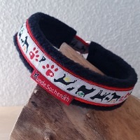 Mass Zugstopphalsband Hundesachen rot/schwarz