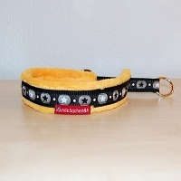 Mass Zugstopphalsband BlackStar schwarz/gelb