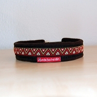 Mass Zugstopphalsband DreieckBrown schwarz