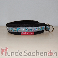 Mass Zugstopphalsband HundBlau Schwarz