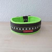 Mass Zugstopphalsband GreenStar braun/neongrün