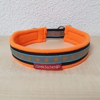 Mass Zugstopphalsband OrangeStar schwarz/neonora..