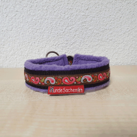 Mass Zugstopphalsband Paisley schwarz/violett