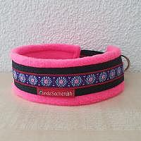 Mass Zugstopphalsband OrnaViolett schwarz/neonpink