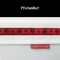 36 Webband PfotenRot