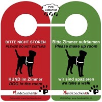 PVC Türhänger Hund im Zimmer "Do not Disturb" we..
