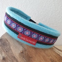Mass Zugstopphalsband OrnaViolett schwarz/türkis