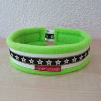 Mass Zugstopphalsband GreenStar weiss/neongrün