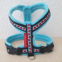 Gstältli Herzen schwarz/türkis