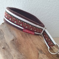 Mass Zugstopphalsband DreieckBrown weiss/braun