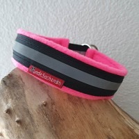 Mass Zugstopphalsband reflektierend Neonpink
