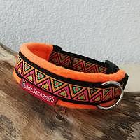 Masshalsband DreieckNeon schwarz/orange