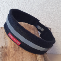 Mass Zugstopphalsband reflektierend schwarz