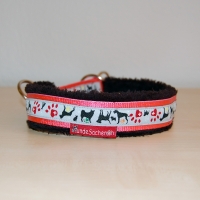 Mass Zugstopphalsband Hundesachen rosa/schwarz