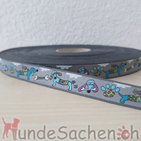 16 Webband HundBlau