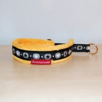 Mass Zugstopphalsband BlackStar schwarz/gelb