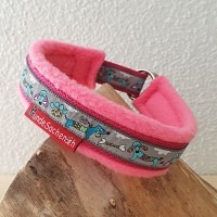 Mass Zugstopphalsband HundBlau pink