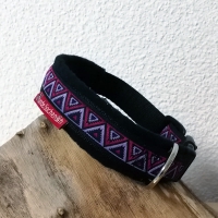 Masshalsband DreieckViolett schwarz