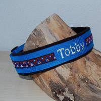 Masshalsband DreieckBlau blau/schwarz