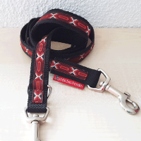 Aktion - Leine IndianOrange schwarz 2 Meter doppelt