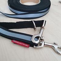Reflektierende Leine 2 Meter schwarz