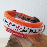 Masshalsband Hundesachen orange