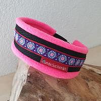 Mass Zugstopphalsband OrnaViolett schwarz/neonpink