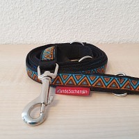 Leine DreieckTürkis schwarz 2 Meter
