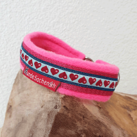 Mass Zugstopphalsband Herzen pink/neonpink