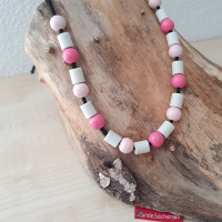 EM Zeckenketteli mit hellrosa und rosa Holzperlen