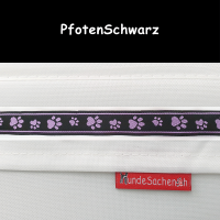 40 Webband PfotenSchwarz