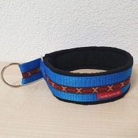 Mass Zugstopphalsband IndianOrange blau/schwarz