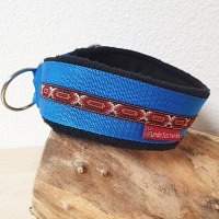 Mass Zugstopphalsband IndianOrange blau/schwarz