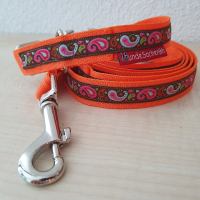 Leine PaisleyBraun orange 2 Meter