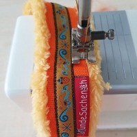 Masshalsband Eichhörnli orange/gelb