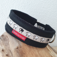 Mass Zugstopphalsband SchwarzSchaf schwarz