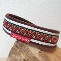 Masshalsband DreieckBrown weiss/braun