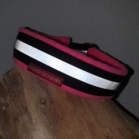Mass Zugstopphalsband reflektierend Neonpink