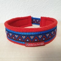 Mass Zugstopphalsband DreieckBlau blau/rot