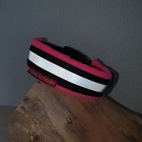 Masshalsband Reflekt schwarz/neonpink