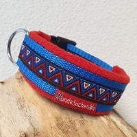 Masshalsband DreieckBlau blau/rot