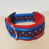Masshalsband DreieckBlau blau/rot