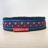 Mass Zugstopphalsband DreieckBlau blau/schwarz