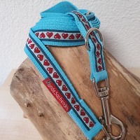 Aktion - Leine Herzen hellblau 2 Meter einfach